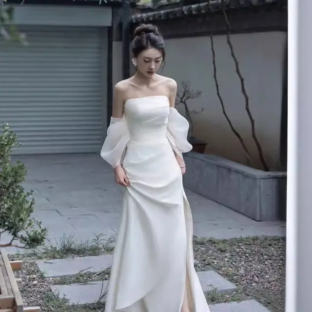 Summer Engagement Party Tube Top Simple White Zipper - Shop at LoveMi