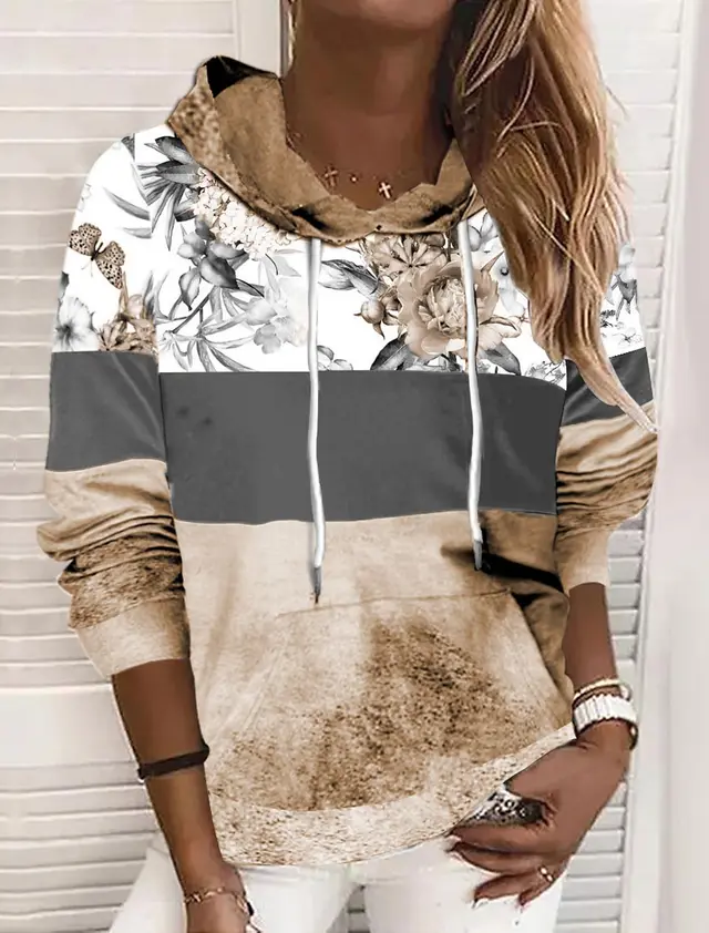 Movable Drawstring Loose Long sleeved Sweater 3V5Yqtp - Shop at LoveMi