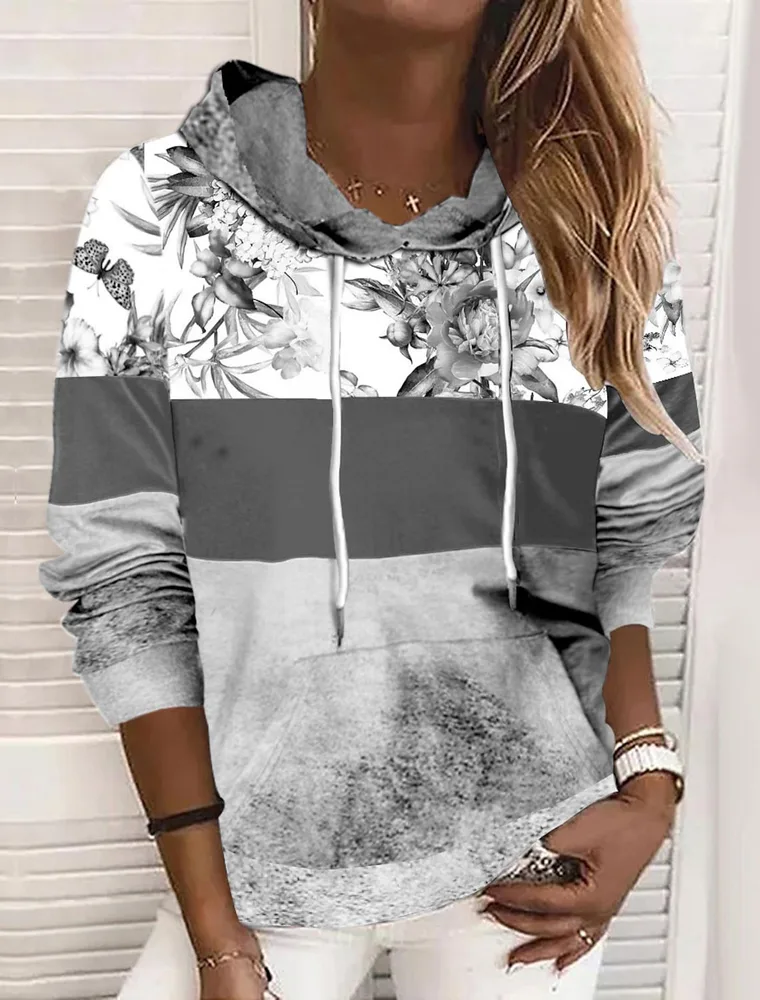 Movable Drawstring Loose Long sleeved Sweater 3V5Yqtq - Shop at LoveMi