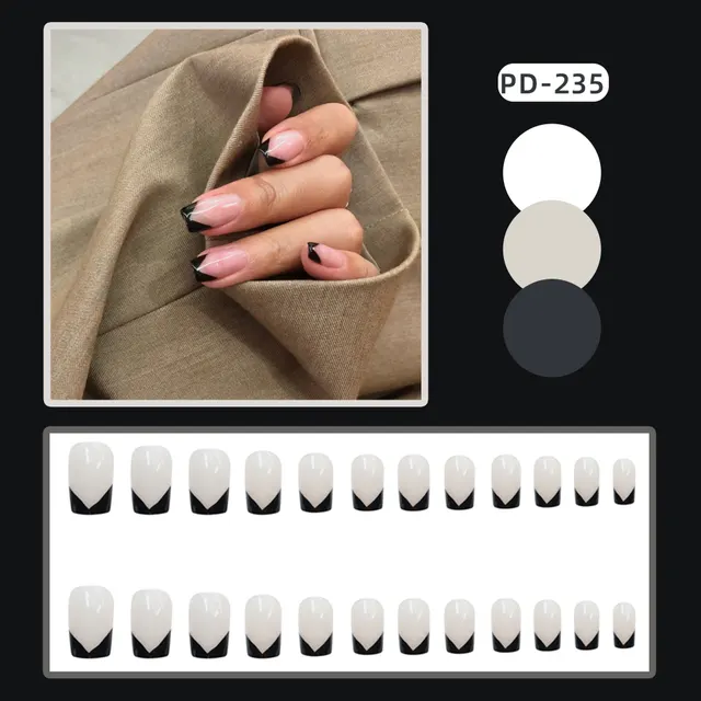 Wear Nail Manicure Fake Nail Tip Stickers Finished Product Nail Tip Frosted Ballet Nail Sticker Style235 - Shop at LoveMi