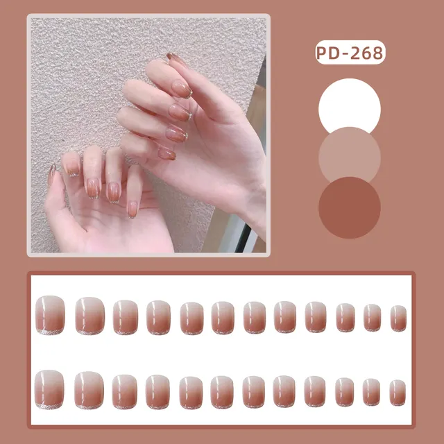 Wear Nail Manicure Fake Nail Tip Stickers Finished Product Nail Tip Frosted Ballet Nail Sticker Style268 - Shop at LoveMi