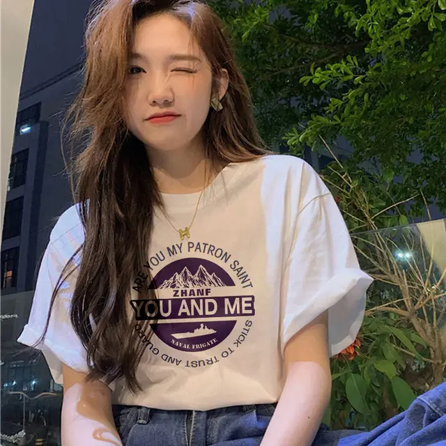 Short sleeved Women's Clothing Ins Fashion Printing Fashion All matching You Andme - Shop at LoveMi