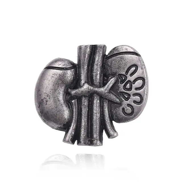 Human Organ Heart Lung Eye Capillary Pin Brooch Heart Brooch Gun Black - Shop at LoveMi