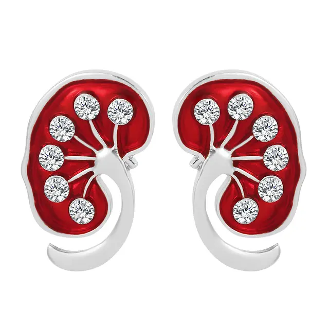 Human Organ Heart Lung Eye Capillary Pin Brooch Kidney Brooch Silver - Shop at LoveMi