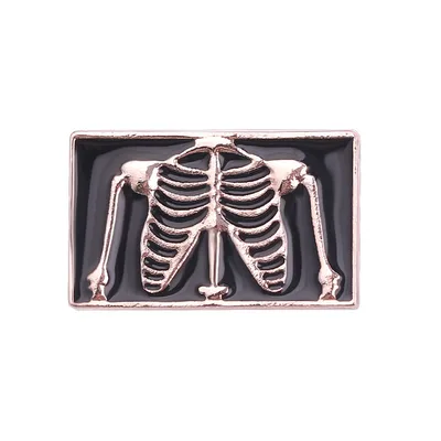 Human Organ Heart Lung Eye Capillary Pin Brooch Skull Brooch Rose Gold - Shop at LoveMi