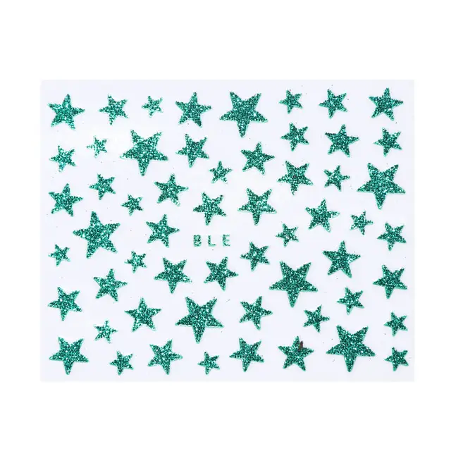 Nail Sticker I Laser Glitter XINGX Adhesive Backing Stickers Green - Shop at LoveMi