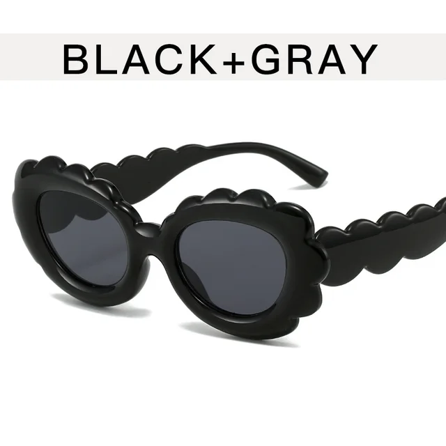 Personalized Clouds Oval Sunflower Flowers Sun Protection Glasses Metal Hinge - Shop at LoveMi