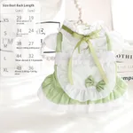 Pet Small Dog Cat Thin Clothes Skirt - Green