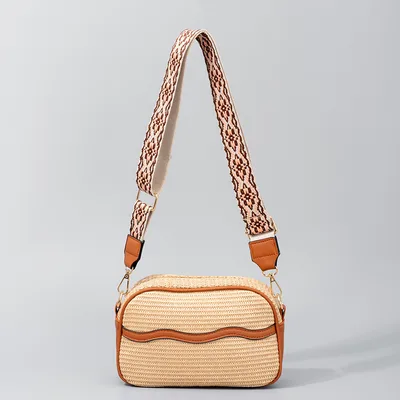 One shoulder Commuter Special interest Design High Sense Straw Woven Bag Oy230033 23×7×15Cm - Shop at LoveMi