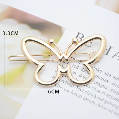Cupid Heart shaped Five pointed Alloy Hair Accessories Butterfly Gold 5 - Shop at LoveMi