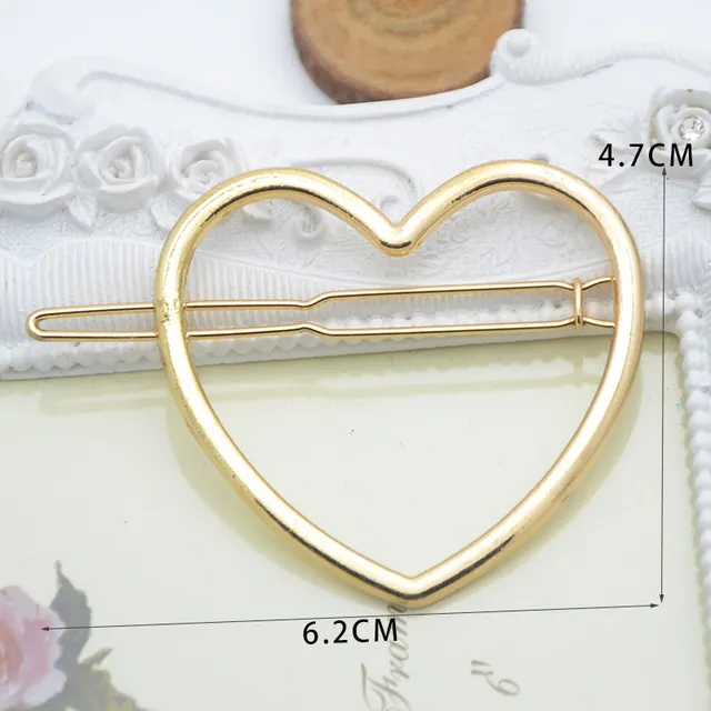 Cupid Heart shaped Five pointed Alloy Hair Accessories Heart Gold 7 - Shop at LoveMi