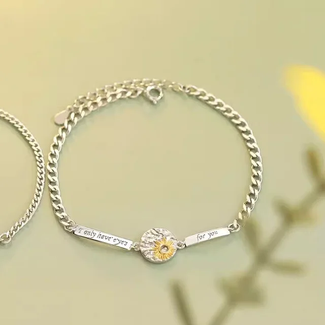 Sunflower Couple Bracelet Pair Fashion Design S521 Men'S - Shop at LoveMi