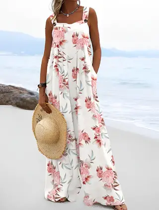 National Fashion Button Digital Printing Romper - Style 12