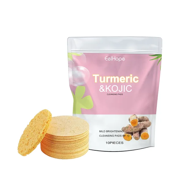 Turmeric Cleansing Pad Deep Cleansing Delicate Desalting Pimple Spots 10Pcs - Shop at LoveMi