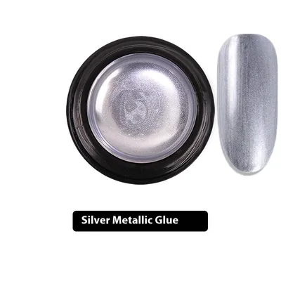 Metalic Glue Japanese Nail Art UV Nail Polish Silver - Shop at LoveMi