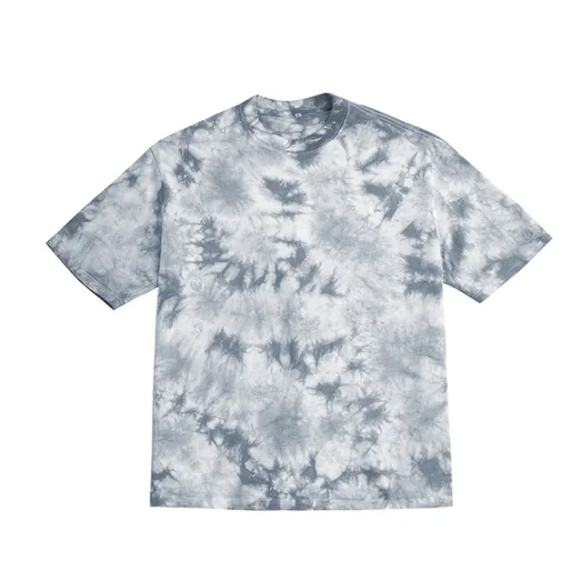 Tie dye Pattern Short sleeved T shirt Popular Style Fashion Gray - Shop at LoveMi