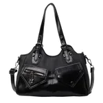 Women's Large Capacity Shoulder Women Hand-carrying Crossbody Bag - Black