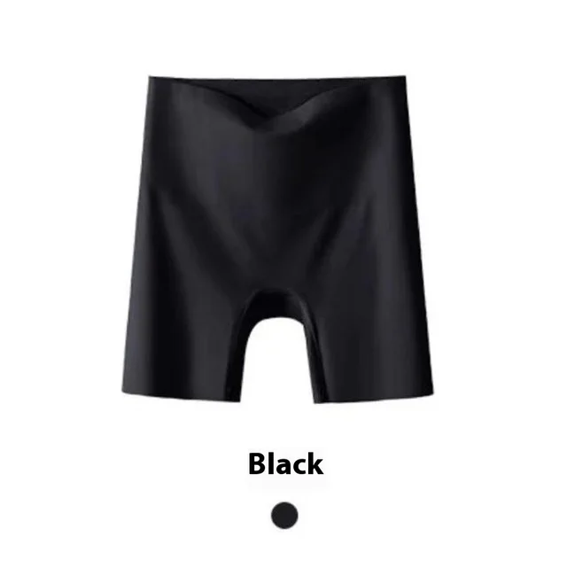 High Waist Seamless Safety Pants Underwear Women's Anti exposure Non curling Belly Contracting Hip Lifting Black - Shop at LoveMi