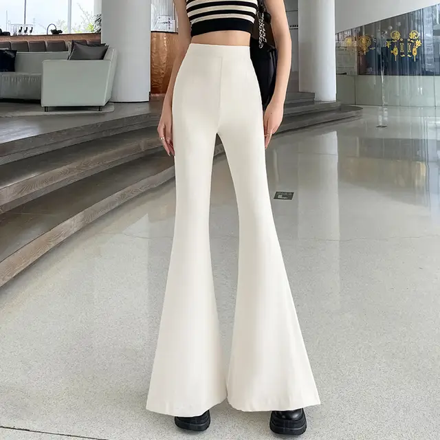Black Suit Thin Lengthened Casual Pants Apricot Cropped Pants - Shop at LoveMi