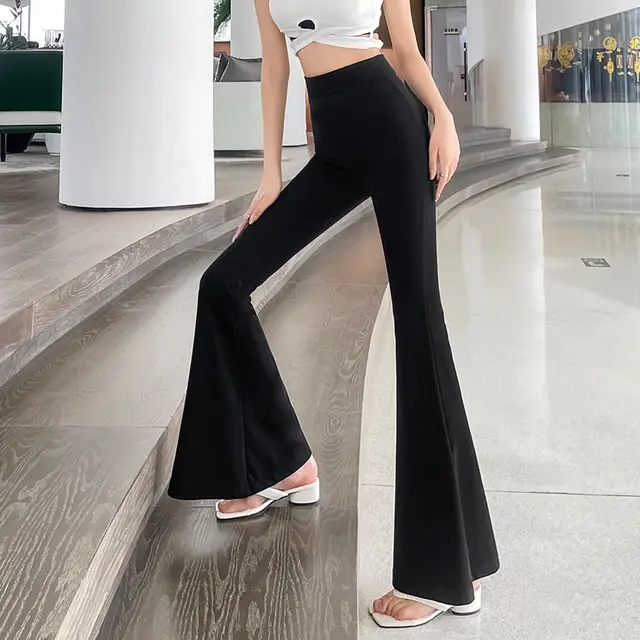 Black Suit Thin Lengthened Casual Pants Black Cropped Pants - Shop at LoveMi
