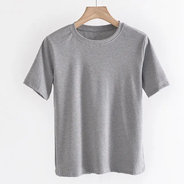 Spring And Summer High grade Bottoming Shirt Flower Gray - Shop at LoveMi