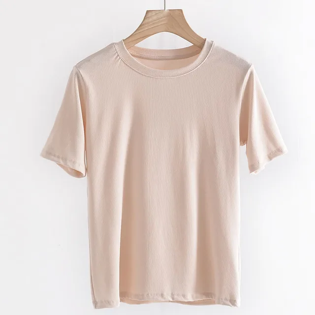 Spring And Summer High grade Bottoming Shirt Oatmeal Color - Shop at LoveMi