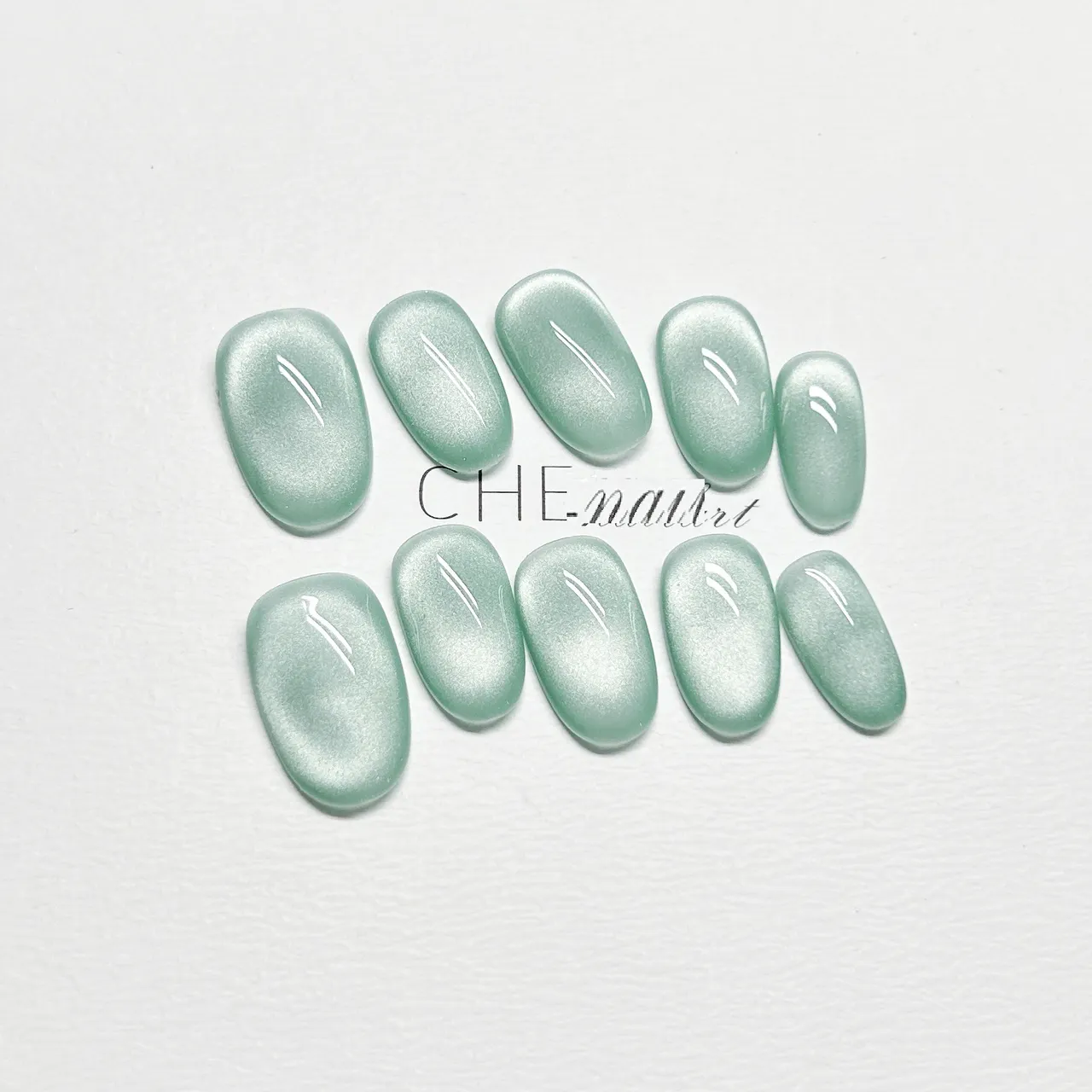 Handmade Wear Patch Manicure Cute Niche Long Wear Fake Nails Handmade Sealing Layer - Short Ellipse