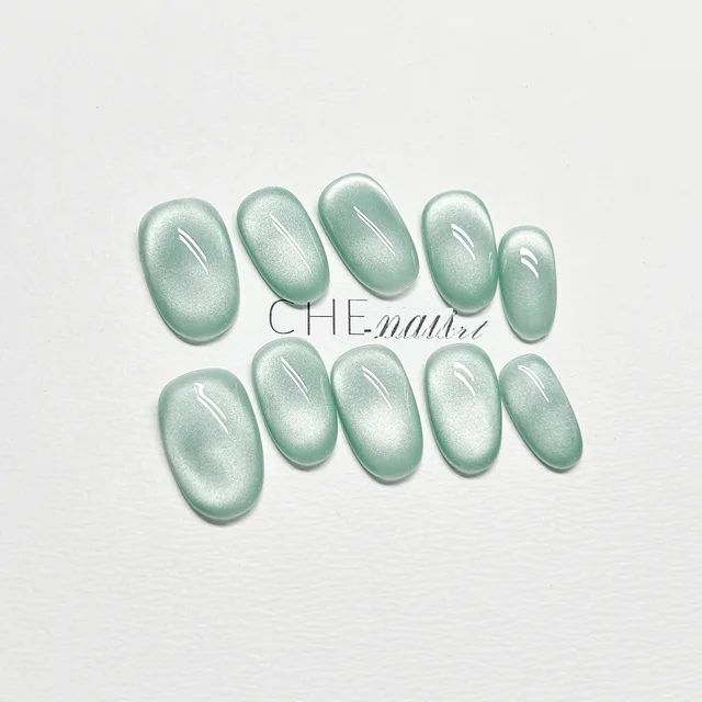 Handmade Wear Patch Manicure Cute Niche Long Wear Fake Nails Handmade Sealing Layer Short Ellipse - Shop at LoveMi