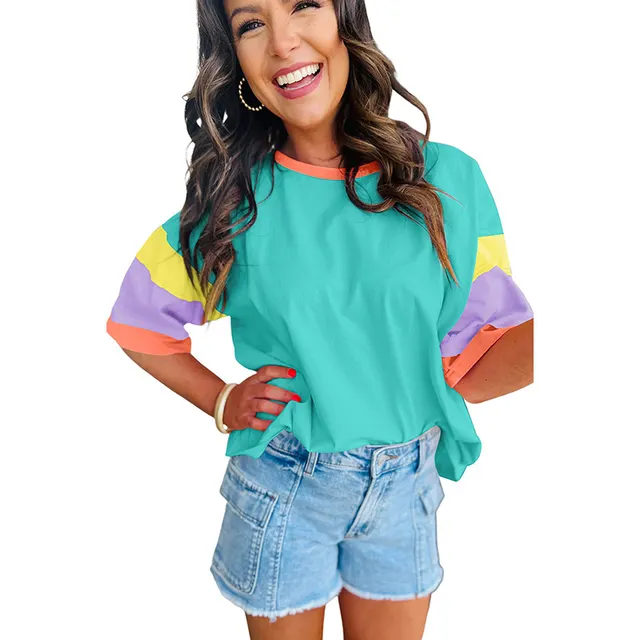 Women's Casual Style Loose Crew Neck Top T shirt P422 - Shop at LoveMi