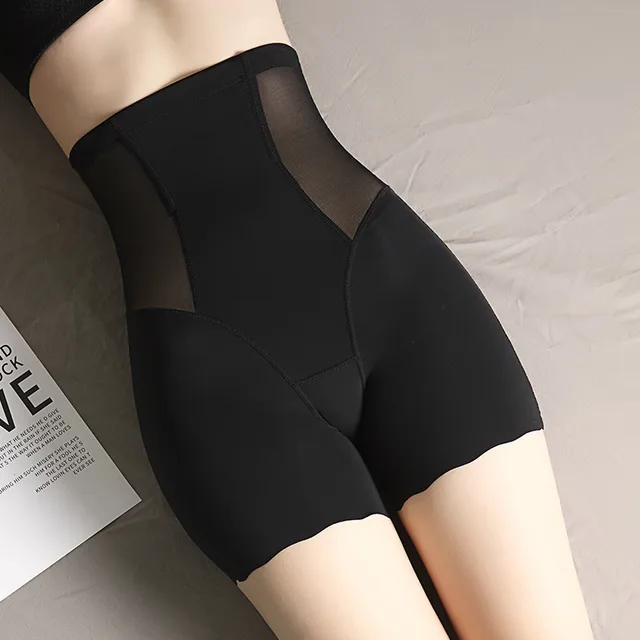 Women's Oversized Flat Angle High Waisted Abdominal Safety Pants Black - Shop at LoveMi