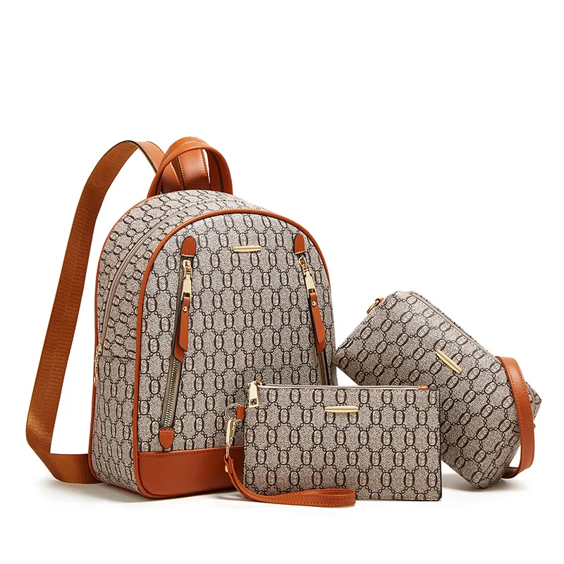 Trends Slingbackpack Three use Women Bag Multipurpose Backpack Three piece Set Gray - Shop at LoveMi