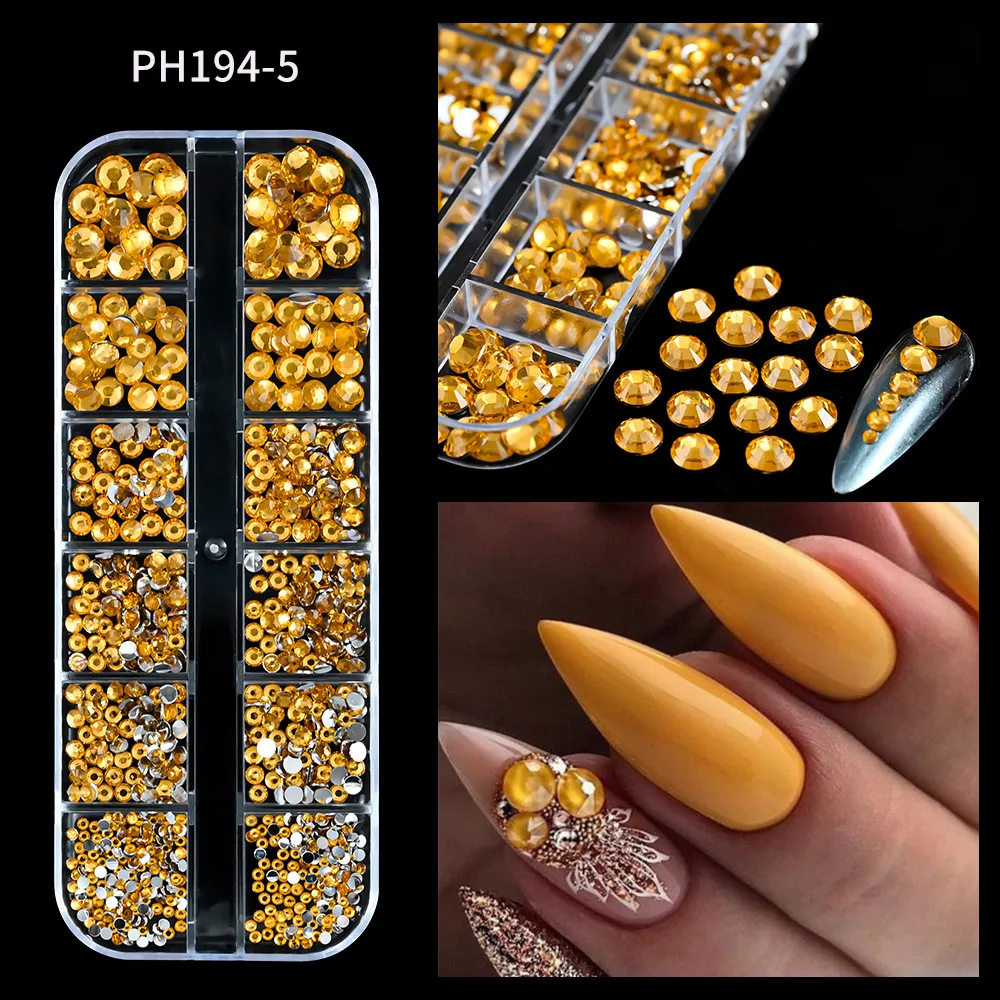 Plaid Nail Beauty Flat Bottom Rhinestone - Ph1945 - View 1