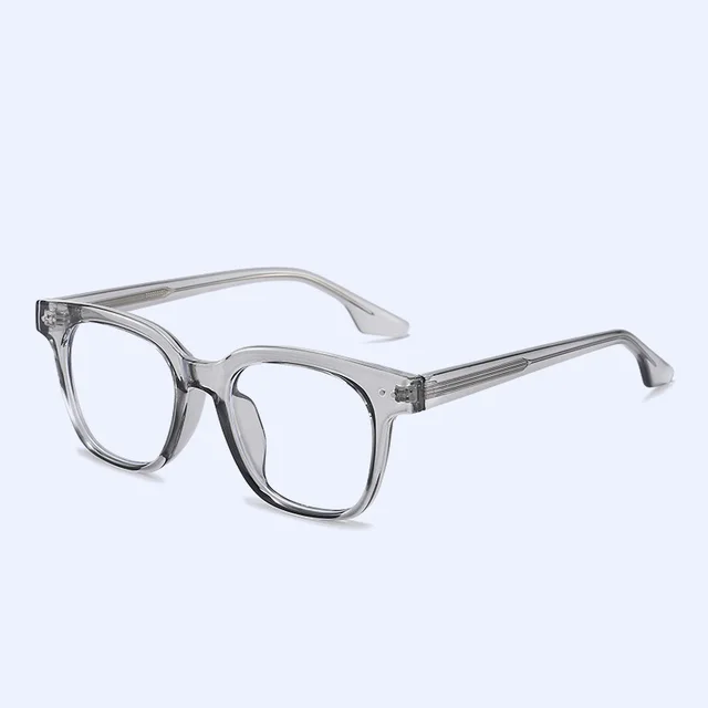 Women's Thick Frame TR90 Integrated Nose Pad Fashion Plain Style Frame High Sense Glasses Dark Gray Frame - Shop at LoveMi