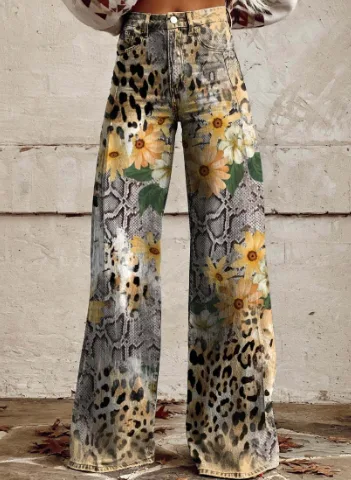 Thin Faux Denim Wide leg Pants Awp1A242611H - Shop at LoveMi