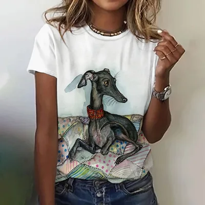 Fun Animal Pattern Women's T shirt Casual Short Sleeve 3E5Zi3U 3Xl - Shop at LoveMi