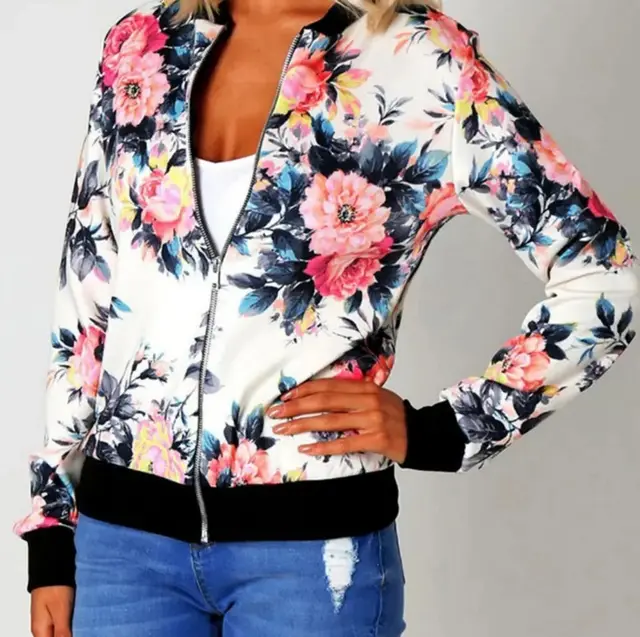 Autumn And Winter New Women's Long Sleeve Zipper Printed Jacket Coat Y213 - Shop at LoveMi