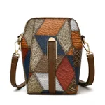 Fashion Soft Leather Stitching Shoulder Bag - Blue