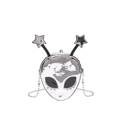 Trend Special interest Design Shiny Fashion Shoulder Popular Messenger Bag Silver - Shop at LoveMi