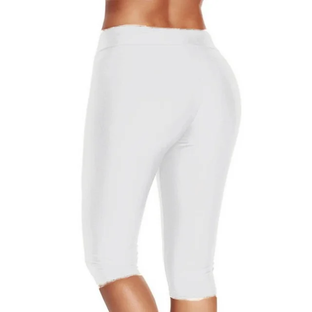 Summer Sports Cropped Pants Slim Yoga Leggings White - Shop at LoveMi