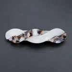 Acetate Large Spring Clip Leopard Hairpin - Light Gray Small Size