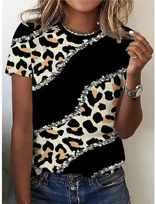 Summer Short-sleeved T-shirt For Women Loose Trendy - F168Z49