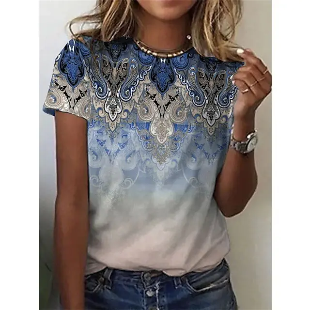 Summer Short sleeved T shirt For Women Loose Trendy F168Z58 - Shop at LoveMi