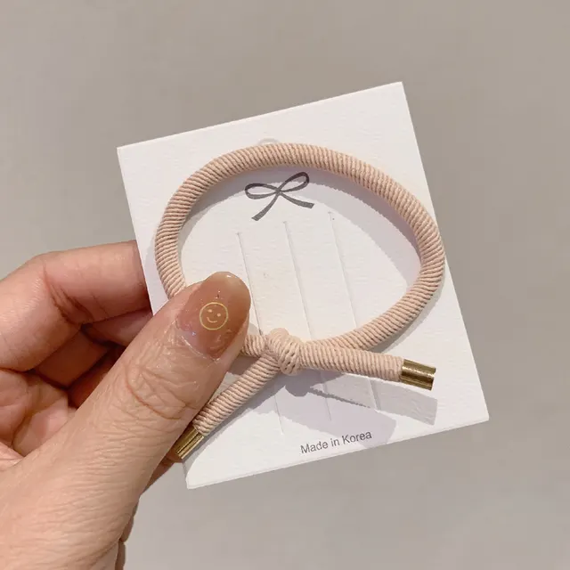 Wrist Hair Rope High Elasticity Durable Hair Ring Headdress Beige - Shop at LoveMi