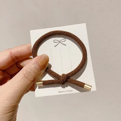 Wrist Hair Rope High Elasticity Durable Hair Ring Headdress Light Coffee - Shop at LoveMi