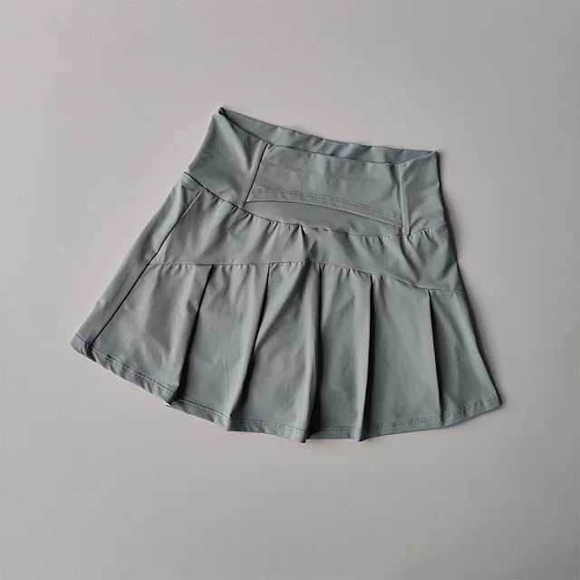 High Top Sports Short Skirt Anti exposure Shorts With Lining Light Blue - Shop at LoveMi