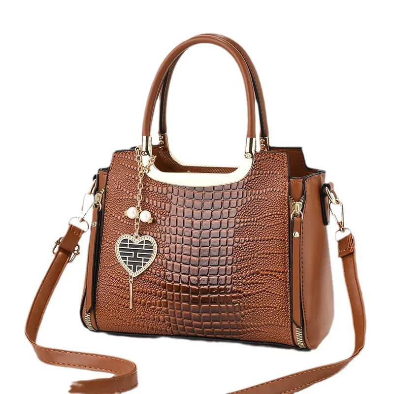 All matching Crossbody Fashion Women's Large capacity Shoulder Handbag Khaki - Shop at LoveMi