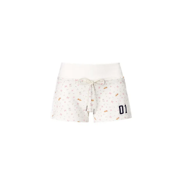 Comfortable Slimming Sheath Side Stripe Shorts Cat And Dog Floral Fragments - Shop at LoveMi