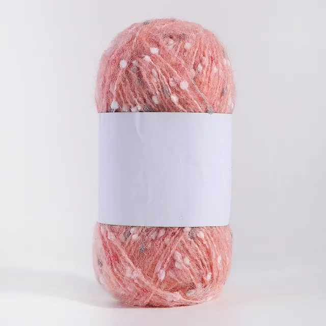 Colored Mohair Hand Woven Knitting Thread 37 Peach Pink - Shop at LoveMi