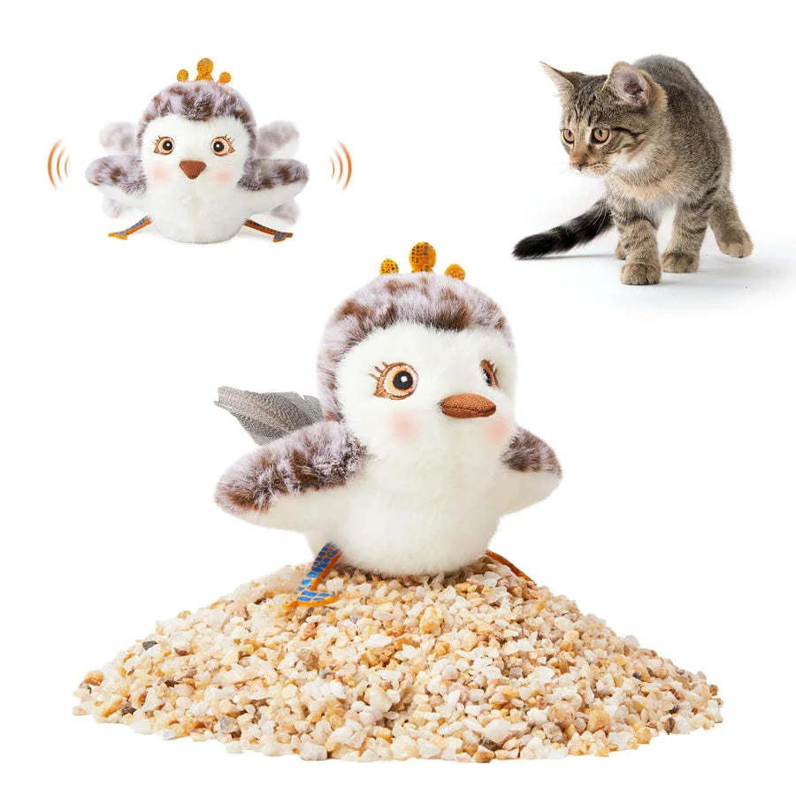 Interactive Cat Plush Toys For Indoor Cats Automatic Flapping Bird Cat Toy USB Rechargeable Electronic Pet Enrichment Toys Princess Sandpiper - Shop at LoveMi