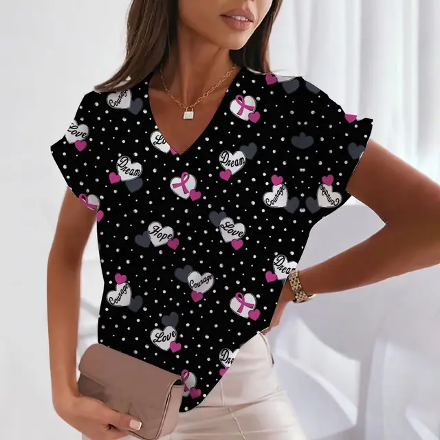 Printed Cute Sweet Short sleeved T shirt Amtr1Gc2327122 - Shop at LoveMi
